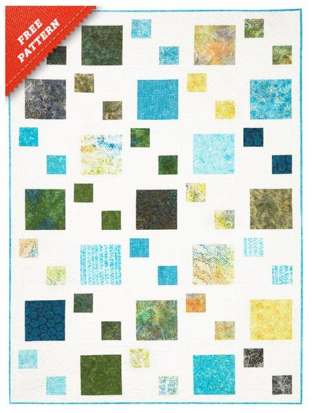 Pebble Path Free Quilt Pattern by Timeless Treasures Quilting Projects Free, Pebble Path, Easy Quilting Projects, Charm Pack Quilt Patterns, Charm Square Quilt, Easy Quilting, Quilt In A Day, Fat Quarter Quilt, Cozy Quilts