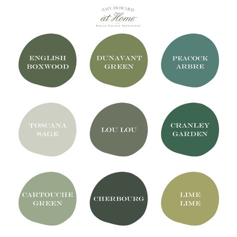 All colors are available in One Step Paint & One Hour Miracle Paint.⁠ Shades Of Green Paint Behr, Pantone Colors Sage Green, Forest Green Pantone Colour Palettes, Canva Color Pallete Green, Green Color Names Shades, Happy St Patty's Day, Sage Garden, Amy Howard, Lucky Colour