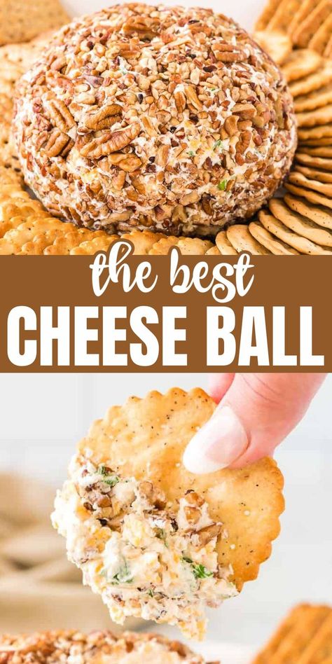 Best Cheese Ball, Cheese Ball Recipes Easy, Cheese Ball Recipe, Holiday Appetizer, Appetizers Easy Finger Food, Best Appetizer Recipes, Finger Foods Easy, Easy Cheese, Cheese Ball Recipes