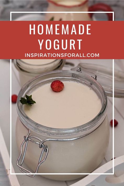 How to make yogurt at home – it is easy with this recipe using just two ingredients. And you can create it in many different flavors. Homemade yogurt tastes creamy, mild and incredibly delicious. Yogurt Recipes Homemade, Food Recipes Lunch, Homemade Yogurt Recipes, Dessert Recipes Healthy, Gourmet Grilled Cheese, Easy Food Recipes, Natural Yogurt, Delicious Food Recipes, Homemade Yogurt