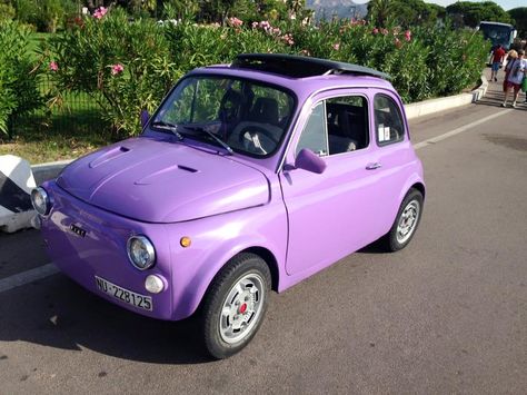 Fiat 500.RECUERDOS  DE INFANCIA. Purple Pages, Purple Car, Purple Flowers Wallpaper, Fiat 600, Purple Love, Purple Heart, Purple Lilac, All Things Purple, Fiat 500