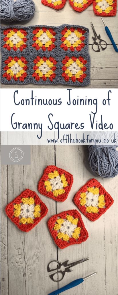 Continuous Join As You Go Granny Square, Attaching Granny Squares Together, Connecting Granny Squares Crochet, Join As You Go Granny Square, Connecting Granny Squares, Crochet Borders For Blankets, Crochet Granny Square Pattern, Joining Granny Squares, Squares Crochet