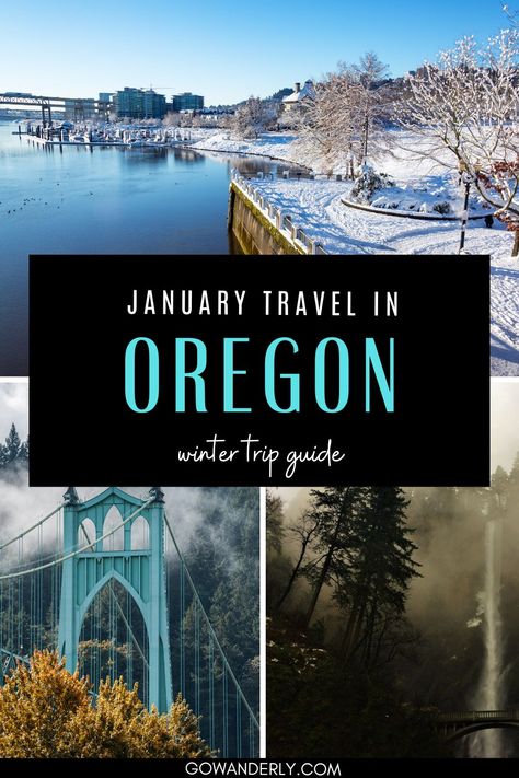 Comprehensive tips for traveling to Oregon in January. Things To Do In Oregon Winter, Oregon Winter Travel, Winter Oregon, Things To Do In Oregon, Oregon Adventures, Pacific City Oregon, Oregon Winter, Columbia River Gorge Oregon, Pacific Northwest Travel