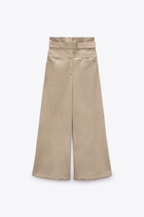 Cargo Women, Trousers With Belt, High Waisted Trousers, Zara United States, Metal Buckles, Asymmetric Hem, Fashion Advice, Style Me, Metallica