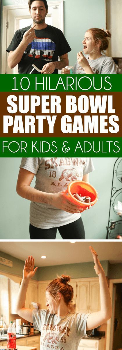 These hilarious Super Bowl party games are perfect for kids or for adults and they’re quick enough that you could play during halftime. Divide everyone who plays into groups and play minute to win it style or head to head! Tons of great super bowl party game ideas! Party Food Ideas For Adults Entertaining, Super Bowl Party Games, Pinterest Games, Football Party Games, Sports Party Games, Party Games Group, Superbowl Party Games, Birthday Games For Adults, Party Games For Kids