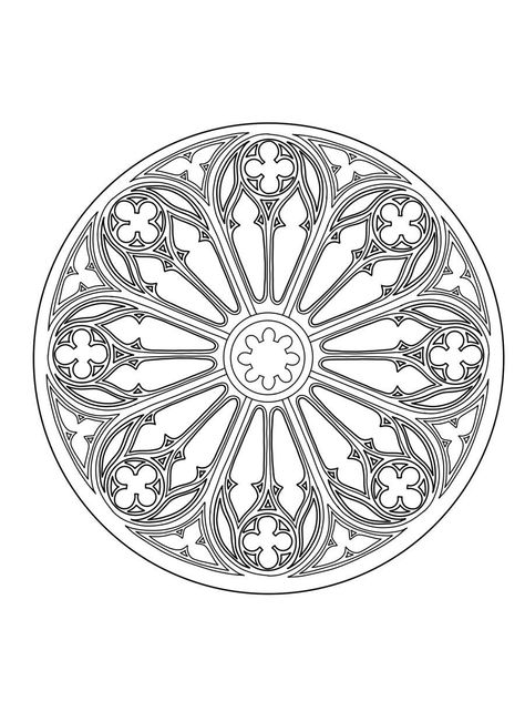 Illumination Tattoo Design, Art Nouveau Mandala, Geometric Tattoo Pattern Design, Church Window Tattoo Design, Rose Window Tattoo Design, Rose Window Tattoo, Traditional Frame Tattoo, Church Tattoo Design, Church Window Tattoo