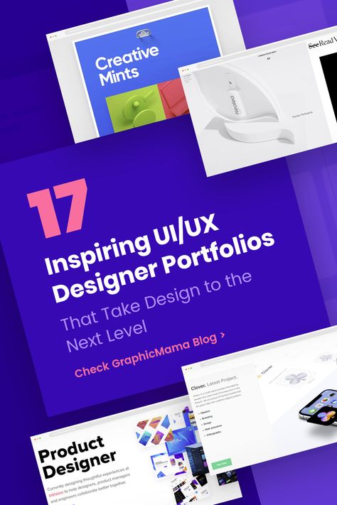 Check out these 17 amazing UI/UX portfolio examples that take design to the next level!  #uidesign #uxdesign #uiux #design Ux Portfolio Pdf, Ui Ux Portfolio Website, Uiux Design Portfolio, Portfolio Ux Design, Portfolio Ui Ux Design, Ux Design Portfolio Inspiration, Ui Ux Portfolio Design, Ui Portfolio Design, Ux Portfolio Website