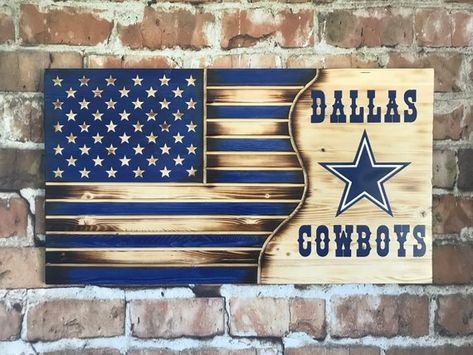 Dallas cowboys flag | wood flag | football | home decor | man cave | Dallas Cowboys Room, Football Home Decor, Dallas Cowboys Crafts, Woodworking Signs, Cowboy Home Decor, Dallas Cowboys Flag, Wood Flags, Handmade Flags, Dallas Cowboys Decor