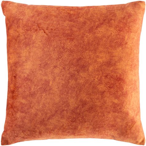 OIS-008 - Surya | Rugs, Lighting, Pillows, Wall Decor, Accent Furniture, Decorative Accents, Throws, Bedding Orange Velvet Texture, Orange Accent Pillows, Burnt Orange Pillows, Orange Pillow Covers, Stylish Throw Pillows, Stylish Pillows, Velvet Texture, Orange Velvet, Orange Pillows