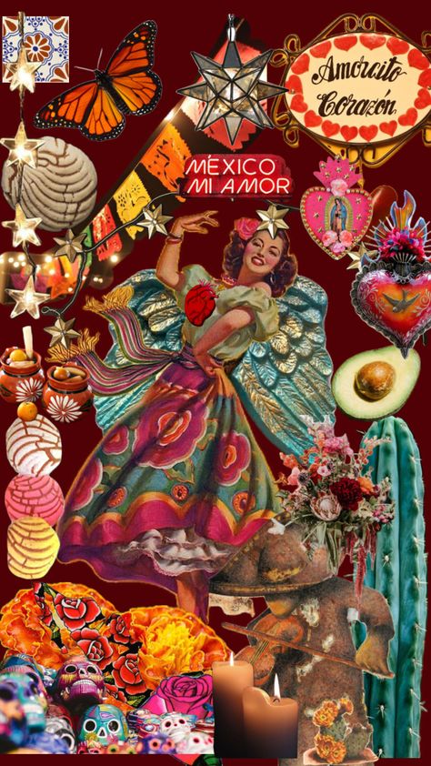 #miprimershuffle #myfirstshuffle Mexican Collage, Mexico Aesthetic Culture, Wallpaper Backgrounds Aesthetic Vintage, Mexican Restaurant Design, Mexican Art Painting, Aesthetic Culture, Mexico Wallpaper, Mexico Aesthetic, Wallpaper Backgrounds Aesthetic