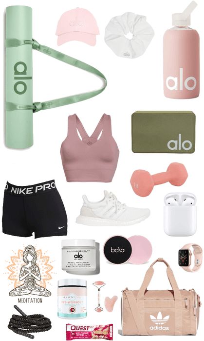 Good Workout Outfits, Cute Work Out Outfits, Simple Workout Outfits, Cute Track Outfits, Sport Aesthetic Outfit, Fit Girl Aesthetic Outfits, Sports Outfits Aesthetic, Girly Workout Outfits, Sport Outfits Aesthetic