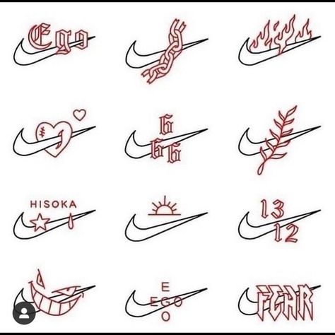 Meet your Posher, Brandon Nike Tattoo, 4 Tattoo, Doodle Tattoo, Sketch Tattoo Design, Poke Tattoo, Nike Polo, Tattoo Flash Art, Dope Tattoos, Tattoo Design Drawings