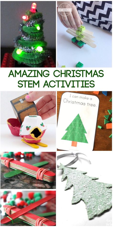 TONS of Amazingly FUN Christmas STEM Activities for Prek, Kindergarten, first grade, 2nd grade, 3rd grade, 4th grade, 5th grade students. Perfect Christmas activities for kids, Christmas break, homeschooling in December, and more. Christmas Stem Projects, Holiday Stem Activities, Christmas Stem Challenge, Christmas Stem Activities, Christmas Science Experiments, Stem Activities For Kids, Holiday Stem, Stem Activities Preschool, Elementary Stem Activities