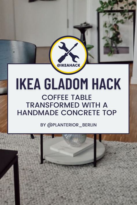 Gladom Ikea, Handmade Concrete, Concrete Slab, Ikea Hack, Table Top, Decorative Items, Coffee Table, Coffee