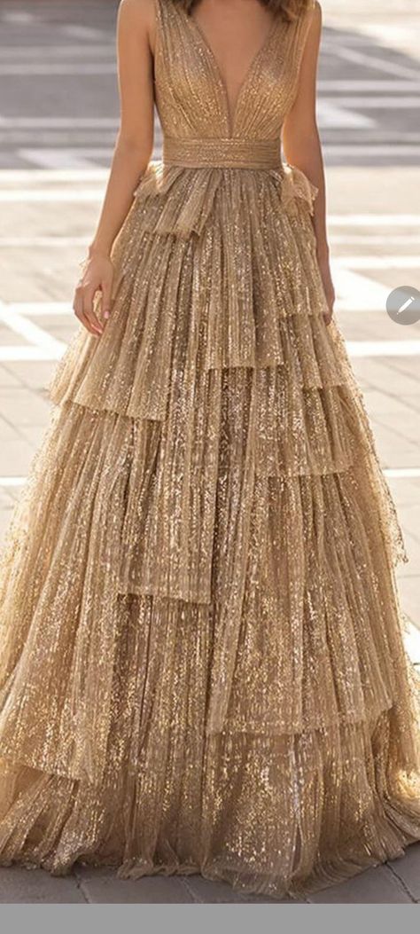 Color Wedding Dresses, Gold Glitter Dress, Prom Gold, Dresses Coats, Golden Gown, Gold Prom Dresses, Golden Dress, Tulle Evening Dress, Fashion Gowns