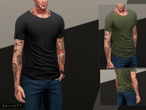 Darte77's T-Shirt Sims 4 Cc Clothes Male, Sims 4 Cc Clothes, Sims 4 Men Clothing, Male Shirts, Sims 4 Male Clothes, Mens Black Shirt, Sims 4 Gameplay, Sims 4 Downloads, Sims 4 Mods Clothes