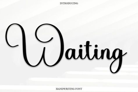 Download Waiting font for iOS, Android, macOS, or Windows for free, or you can buy the full version with a commercial license here. Waiting is a sweet and beautiful handwritten font. Featuring characters that dance along the baseline, this font will add a luxury spark to any design project you wish to create! Waiting Font […] The post Waiting Font appeared first on FreeFontDL. Ttf Fonts, I Am Waiting, Font Generator, Handwritten Fonts, Handwritten Font, Handwriting Fonts, Free Fonts Download, Elegant Invitations, Download Fonts