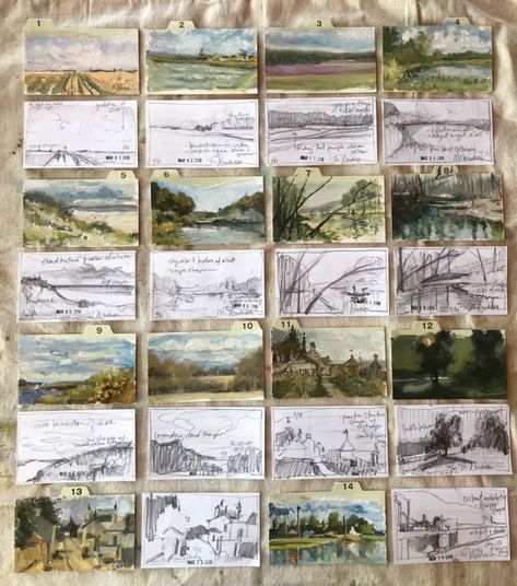 The Index Card Art Project: Paint for 31 Days | Artists Network Index Card Art, Card Artwork, Nature Sketch, Index Card, Artist Sketchbook, My Art Studio, 31 Days, Art Instructions, Urban Sketching