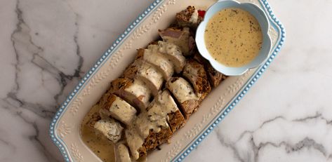 Perfect Pork Tenderloin by Ree Drummond Perfect Pork Tenderloin, Mustard Cream Sauce, Pork Ham, Tenderloin Recipes, Pork Tenderloin Recipes, Cabbages, Stuffed Pork Tenderloin, Ree Drummond, Pork Dishes