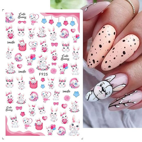 Cute Bunny Nail Stickers Easter Nail Art Sticker Decal Nail Art Supplies Rabbits Bunny Ear Carrot Lovely 3D Self-Adhesive Nail Design for Women Kids Nail Art Decoration Manicure Tip Kids Nail Art, Decal Nail Art, Nail Art For Kids, Easter Nail, Bunny Nails, Easter Nail Art, Nail Art Stickers Decals, Manicure Tips, Nail Art Sticker