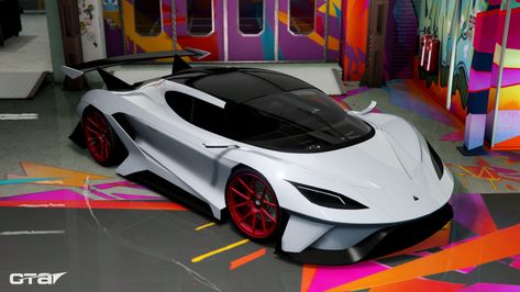 *EXCLUSIVE* Överflöd Tyrant, based on the Apollo Arrow. Matte or metallic lime green anyone? World Expensive Car, Apollo Arrow, 4 Door Sports Cars, Grand Theft Auto Series, Small Luxury Cars, Gta Cars, Luxury Cars Range Rover, Fast Sports Cars, Gta 5 Online