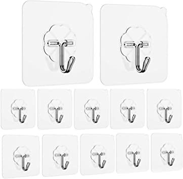 Limo Adhesive Hooks Utility Hooks 44 lb/ 20 kg(Max), Heavy Duty Coat Hooks Waterproof and Oilproof Seamless Hooks , Wall Hook for Bathroom Kitchen Curtains From The Ceiling, Adhesive Hooks, Adhesive Wall Hooks, Ceiling Hooks, Shower Hooks, Wall Hangers, Utility Hooks, Door Hooks, Adhesive Tiles