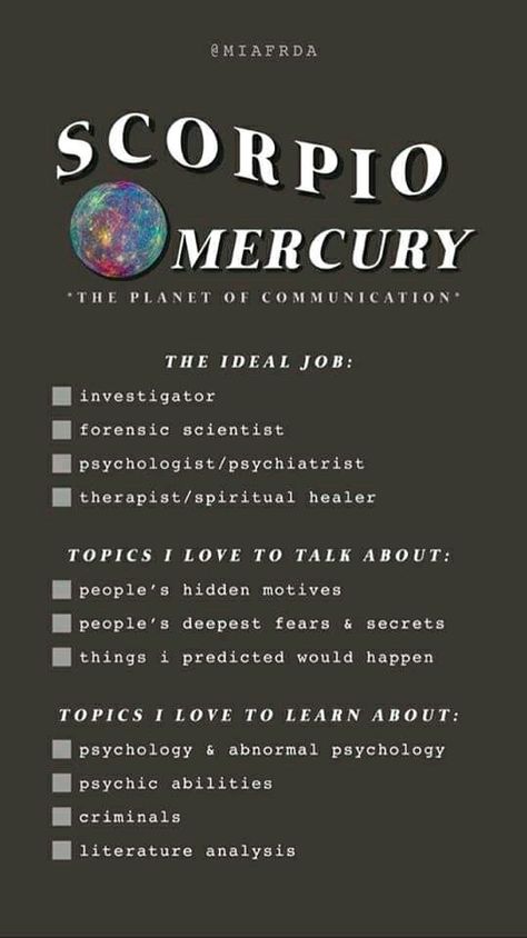 Mercury In Scorpio, House Astrology, Astrology Signs Scorpio, Tarot Card Layouts, Astrology 101, Numerology Horoscope, Aquarius Astrology, 8 House, Capricorn Astrology