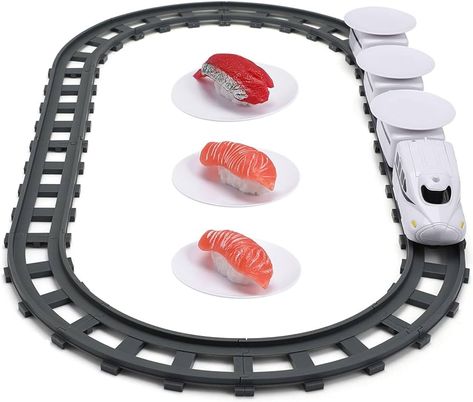 Amazon.com: Totority Sushi Train - Rotary Sushi Train for Kid Rotary Food Train Set Conveyor Belt Sushi Electric Train Toys Railway Train Playthings for Home Family : Toys & Games Rotating Sushi Bar, Sushi Machine, Sushi Train, Revolving Sushi, Japanese Sashimi, Conveyor Belt Sushi, Christmas Tree Train, Diy Sushi, Sushi At Home