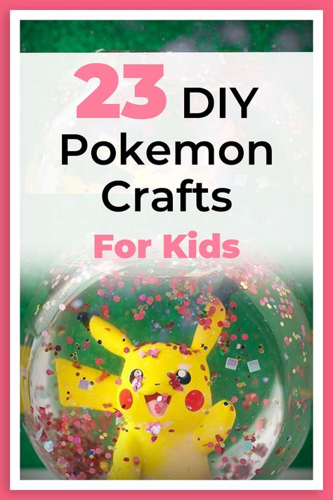 These DIY Pokemon crafts are great for a fun weekend activity or birthday party craft time. You won't be disappointed with these DIY Pokemon crafts. Paper Pokemon Crafts, Pokemon Bowling Party, Pokemon Kids Party, Pokemon Party Favors Diy, Easy Pokemon Crafts, Diy Pokemon Decor, Pokemon Crafts For Kids Easy, Pokemon Diy Decorations, Pokemon Science