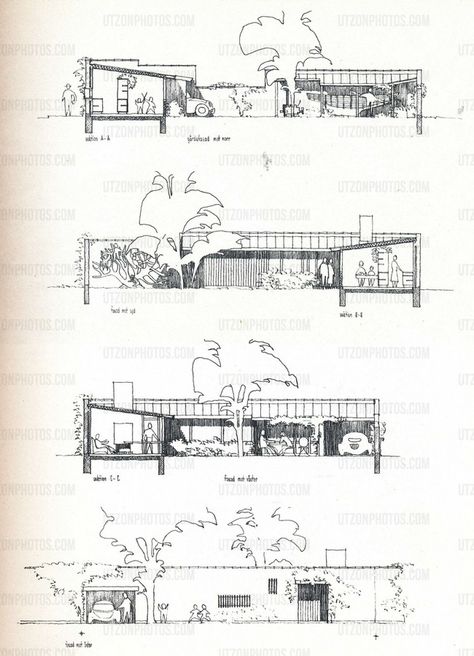 Interior Architecture Sketch, Jorn Utzon, Conceptual Sketches, Architecture Presentation Board, Plans Architecture, Architecture Sketchbook, Architecture Design Sketch, Architecture Design Drawing, Architectural Section