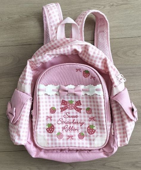 Sweet Strawberry Backpack, Mother Garden, Cute Stationary School Supplies, Kitty Clothes, Things I Need To Buy, Hello Kitty Clothes, Bunny Bags, Hello Kitty Coloring, Stationary School