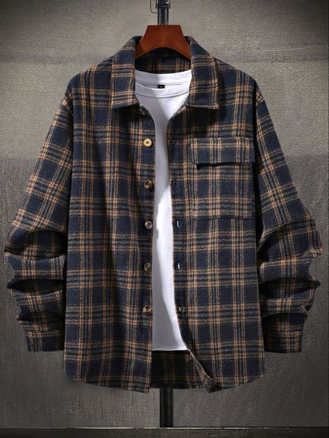 2xl Mens Outfits, Plaid Outfits Men, Mens Flannel Shirt Outfit, Nerdy Outfits Men, Plaid Outfit Men, Flannels For Men, Flannel Outfits Men, Winter Mode Outfits, Man's Overcoat