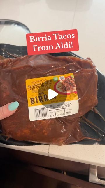 Birria Side Dishes, Aldi Birria, Aldi Birria Tacos, Chicken Birria Tacos Recipe Easy, Leftover Birria Ideas, Aldi Carnitas, Birria Tacos Recipe Crockpot, Birra Tacos Recipe, Aldi Meal Ideas