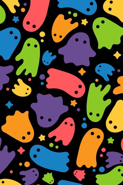 Ghosts Background, Pride Halloween, Gay Halloween, Halloween Wallpaper Cute, Hippie Painting, Witchy Wallpaper, Cute Black Wallpaper, Simple Iphone Wallpaper, Cute Simple Wallpapers