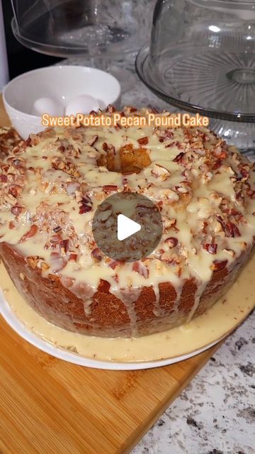 Sweet Potato Pecan Cake, Sweet Potatoes Pound Cake, Sweet Potato Pecan Pound Cake, Sweet Potato Cake With Box Cake, Sweet Potato Pound Cake Recipe, Pecan Pound Cake, Sweet Potato Cake Recipe, Sweet Potato Pound Cake, Box Cake Recipes