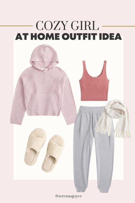 Cute cozy winter outfit idea. 100% would wear this!! Love wearing comfy outfits where I don’t feel like I’m in my pajamas. If you're someone who works from home or is a stay at home mom and you still want to feel cute this is the perfect comfy cozy outfit. Click this pin to shop these pieces. Soft Cozy Fit Sleepwear For Lounging, Super Soft Cozy Sleepwear For Home, Super Soft Cozy Fit Sleepwear For Bedtime, At Home Outfits Cozy, Pink Comfy Sleepwear With Cozy Fit, Super Soft Comfy Sleepwear With Cozy Fit, Girl At Home, What To Wear At Home, Cozy Winter Outfit