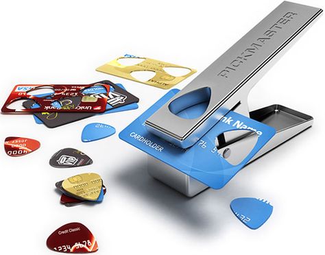 I want one of these! Guitar Pics, Hole Puncher, Take My Money, Guitar Picks, Cool Inventions, Guitar Pick, Playing Guitar, Cool Gadgets, Triangles