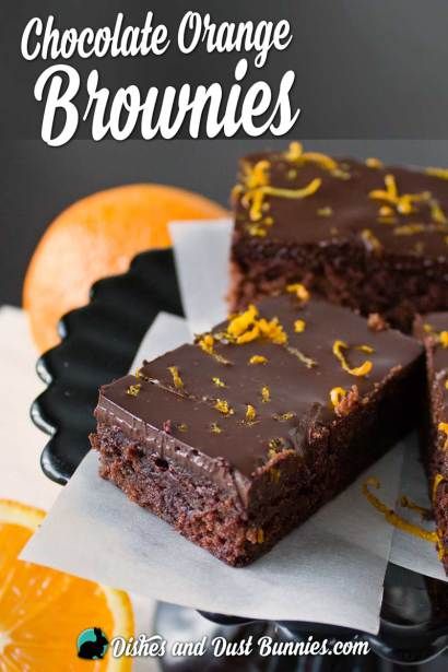 Chocolate Orange Brownies, Orange Brownies, Orange Dessert, Dark Chocolate Orange, Brownies Recipe Homemade, Cake Chocolat, Sweet Rolls, Orange Recipes, Chocolate Orange