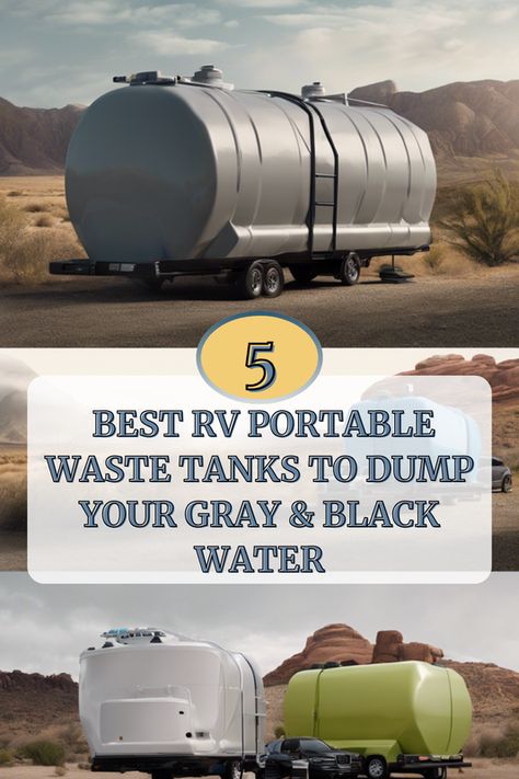 🚐💦 Tired of the hassle during your RV adventures? Discover the top 5 RV portable waste tanks for easy gray and black water disposal! 🌟 Whether you're a seasoned traveler or planning your first trip, these picks promise to make your life on the road smoother. Ready to upgrade your RV experience? Click to find out how! 🛣️  #rvaccessories #rvessentials #rvcampingessentials Rv Living Organization, Rv Gear, Waste Tanks, Life On The Road, Rv Adventure, Rv Storage, Rv Accessories, Black Water, Rv Stuff