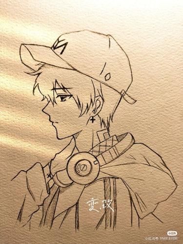 draw boy Sketch, Anime, Art