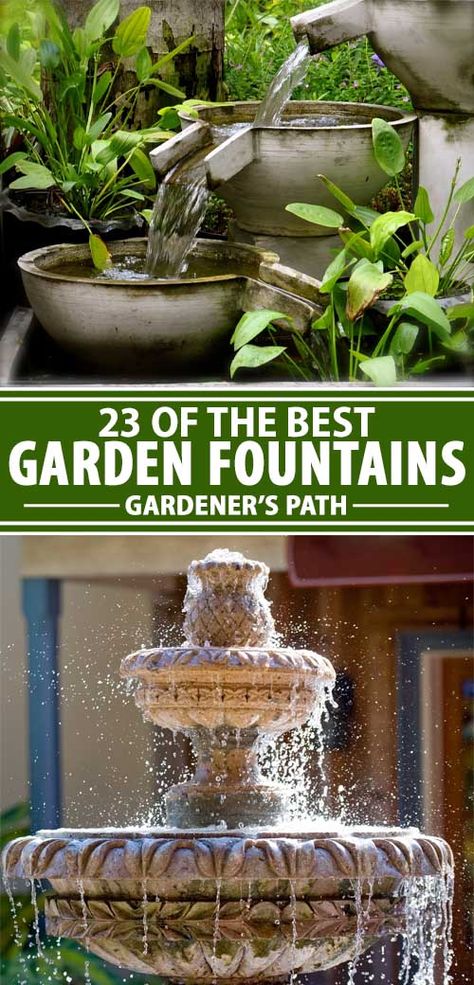 Nothing complements a landscaped outdoor space like a good fountain. We’ve put together an overview of the best models sold by excellent craftsmen for you to consider. Prepare to immerse yourself in fine design, because it’s fountain time at Gardener’s Path. Read more now. #gardenerspath #gardenfountains #waterfeatures