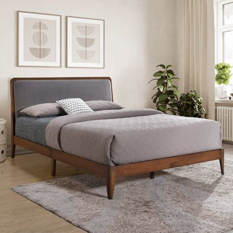 George Oliver Brogun Upholstered Bed & Reviews | Wayfair Modern Apartment Decor, King Size Platform Bed, Bed Platform, Modern Bunk Beds, Apartment Decoration, Full Size Platform Bed, Modern Platform Bed, Queen Size Platform Bed, Modern Bedroom Design