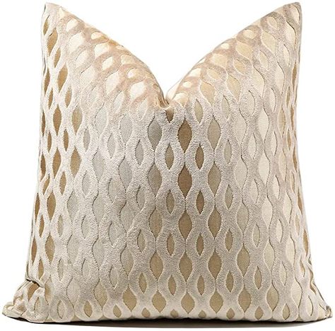 Amazon.com: Modern Velvet Ivory Gold Tone Pillow Cover, Cushion Cover, Decorative Square Pillow Cover, Luxury Modern Decorative Pillow for Couch Living Room Bedroom Cover 22x22, Ivory Gold (No Insert) : Home & Kitchen Couch Lumbar Pillow, 22x22 Pillow Cover Living Rooms, Black Cream And Gold Home Decor, 22x22 Pillow Cover, Beige And Gold Living Room, Beige Couch Pillow Ideas, Glam Boho Living Room, Cream And Gold Living Room, Golden Aesthetic