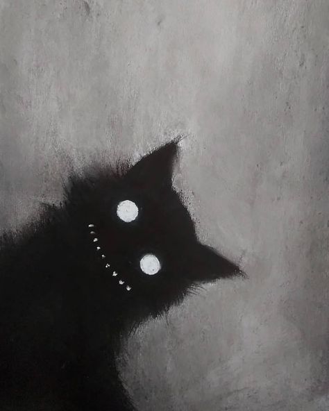 @madziowa_p on Instagram: “Hello Monday. #cat#blackcat#workonpaper #charcoaldrawing #chalk #mixmedia #animaldrawing #deviantart #forsale #instamoment #artoninstagram…” Monday Cat, Creepy Smile, Scary Drawings, Creepy Cat, Scary Cat, Scary Animals, Pencil Sketch Images, Cat Sketch, Blood Art