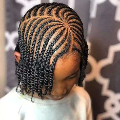 Beautiful and Simple Hairstyles for Kids 2022. - Ladeey Kids Cornrow Hairstyles, Cornrows Natural Hair, Hairstyle App, Kids Style Hair, Cabello Afro Natural, Easy Hairstyles For Kids, Kids Braids, Lil Girl Hairstyles, Natural Hairstyles For Kids