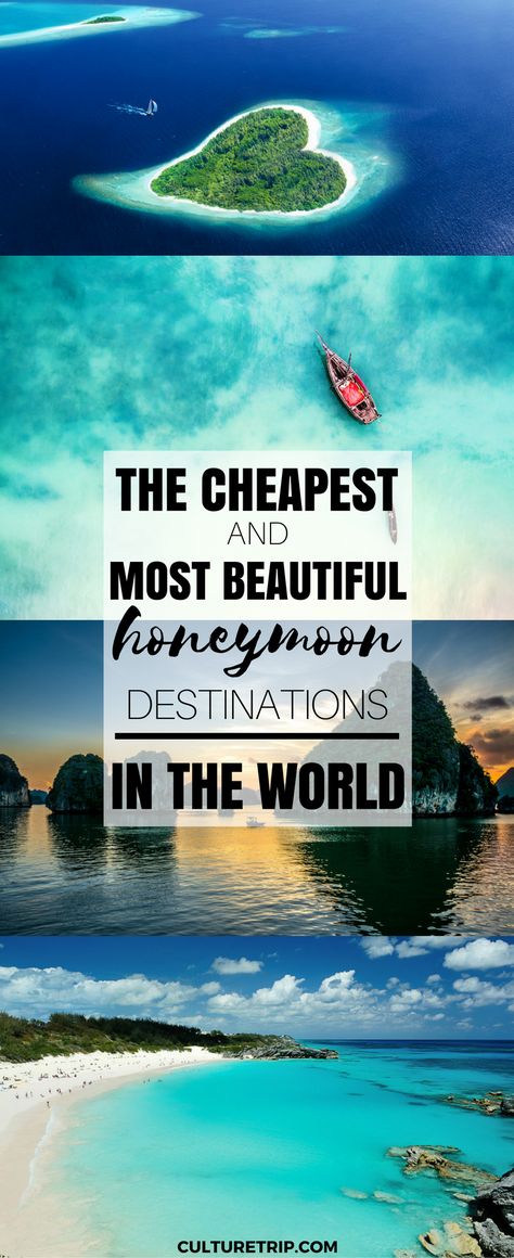 These Are the Cheapest and Most Beautiful Honeymoon Destinations in the World|Pinterest: @theculturetrip Destination Honeymoon, Places For Honeymoon Vacations, Best Honeymoon Destinations On A Budget, Adventure Honeymoon Destinations, Places To Honeymoon, Honey Moon Places Honeymoon Destinations, Relaxing Honeymoon Destinations, Cheap Honeymoon Ideas, Budget Honeymoon Destinations