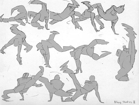 Gesture Study: Breakdancing on SCAD Portfolios Break Dance Poses Drawing, Breakdance Poses Reference, Breakdance Poses Drawing, Break Dance Poses, Dancing Art Reference, Breakdance Pose, Dance Pose Reference, Dancing Drawing Reference, Gesture Study