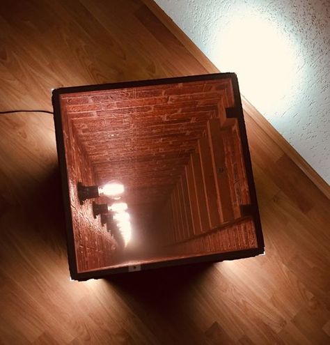 Infinity Mirror Coffee Table Infinity Illusion Table 3D - Etsy Infinity Mirror Table, Table Cube, Mirror Coffee Table, Infinity Table, 3d Coffee, Handmade Coffee Table, Mirrored Coffee Tables, Infinity Mirror, Cube Shape