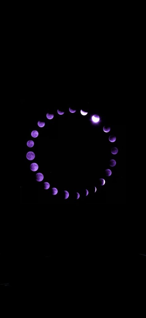 Moon Cycle Wallpaper, Purple Moon Cycle, Purple Moon Wallpaper, Cycle Wallpaper, Black And Purple Background, Witch Wallpaper, Sun Aesthetic, Dark Purple Wallpaper, Purple Moon