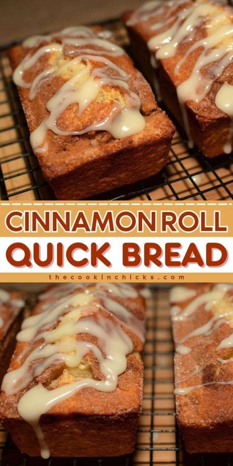 Kick-start your day with this Cinnamon Roll Quick Bread recipe together with your favorite coffee. This is so perfect for a Christmas morning breakfast. This sweet treat in the morning is a sure win for everyone. Drizzle it with cream cheese glaze, and it will be awesome as well for holiday brunch ideas! Recipe For Cinnamon Bread, Cinnamon Nut Bread, Snickerdoodle Quick Bread, Christmas Quick Breads, Cinnamon Rolls Bread, Dessert Bread Recipes, Holiday Brunch Ideas, Cinnamon Loaf Bread, Cinnamon Swirl Bread Recipe